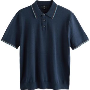 Next Shirt  navy / azuur / bruin / wit