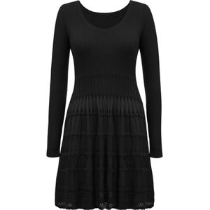 Imily Bela Gebreide jurk  zwart