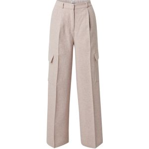 EDITED Broek 'Tjarda Wool'  taupe / pink