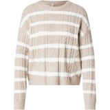 ONLY Trui 'ONLKATIA'  mokka / wit