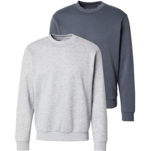 JACK & JONES Sweatshirt 'JJEBRADLEY'  blauw / grijs gemêleerd