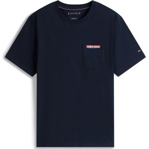 TOMMY HILFIGER Shirt 'AMERICANA'  navy / knalrood / wit