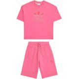 adidas Originals - Trainingspak SHORT TEE SET - Pink Fusion / Lucid Red - 2-delig
