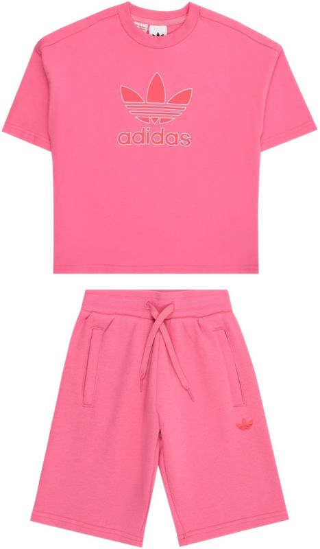 adidas Originals - Trainingspak SHORT TEE SET - Pink Fusion / Lucid Red - 2-delig