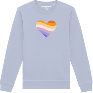Watapparel Sweatshirt 'Rainbow Heart'  lichtblauw / gemengde kleuren