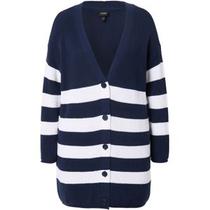 Ulla Popken Gebreid vest  marine / wit