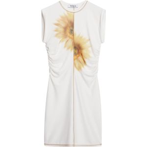 Korte Zonnebloemjurk - Multicolor - Lyocell - Mouwloos - Slim Fit - AW25