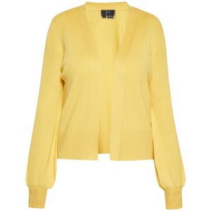 faina Gebreid vest  lichtgeel