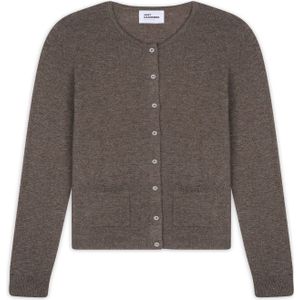 JUST CASHMERE Gebreid vest 'Katharine'  taupe