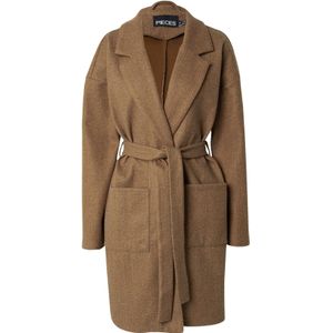 Pieces - Jolene - Jas - V-hals - Polyester - Voorzakken - Riem in de Taille