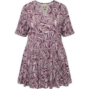 Ulla Popken Shirt  lichtgrijs / aubergine