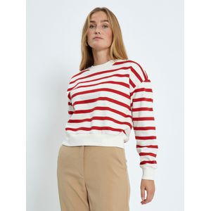 minus Sweatshirt 'Estella'  rood / wit