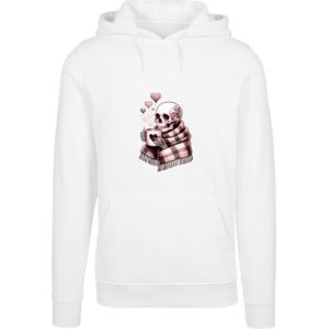 F4NT4STIC Sweatshirt 'Cozy Winter Skelett'  donkerbruin / wit