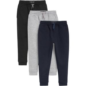 Next - Broek - Navy - Lichtgrijs - Zwart - 3 Pack - Tapered