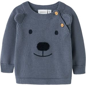 NAME IT Trui 'NBMREADY'  duifblauw / zwart