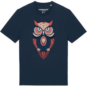 Watapparel Shirt ' Colorful Owl '  donkerblauw / gemengde kleuren