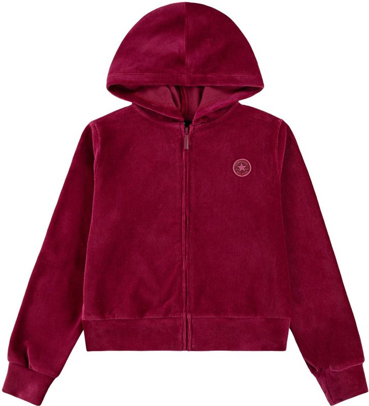 Converse - Ribbed Velour Sweatshirt - Zwart - Met Rits