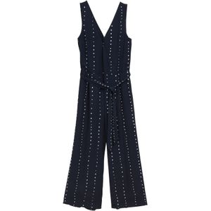 TOM TAILOR Jumpsuit  navy / wit