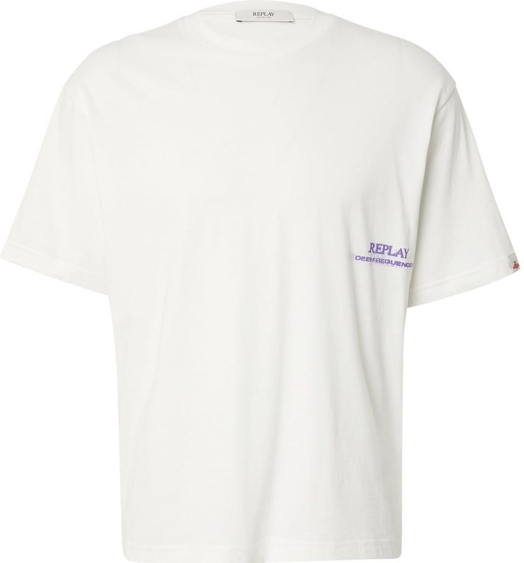 REPLAY Shirt  duifblauw / limoen / wit