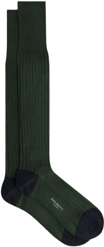 HACKETT - Lange Sokken - Rood - Katoen - Geribbeld Ontwerp