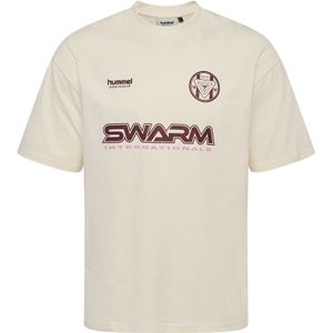 Hummel Functioneel shirt 'Swarm'  aubergine / wolwit