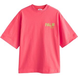 Next - Shirt - Lichtgroen - Watermeloen Rood - Halve Mouw - Ronde Hals