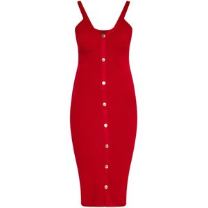 NAEMI Gebreide jurk  rood