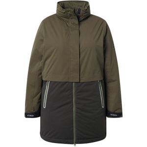 Ulla Popken Functionele mantel  olijfgroen / zwart