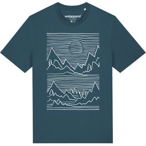 Watapparel Shirt ' Mountains '  petrol / wit