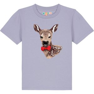 watabout.kids Shirt 'Rehkitz'  lichtbruin / donkerbruin / sering / rood