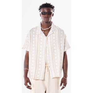 VAMOS CLO Overhemd  beige / wit