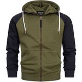 INDICODE JEANS Sweatvest 'Pulko'  navy / olijfgroen