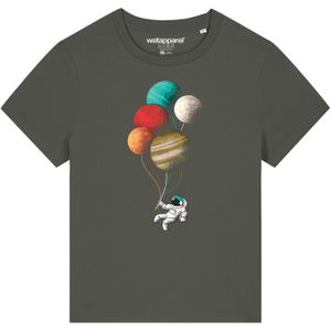 Watapparel Shirt 'Balloon Spaceman'  kaki / gemengde kleuren