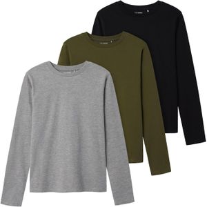 TWO SOON Shirt  grijs / kaki / zwart