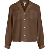 Object - Objseline L/S Shirt Noos - Blouse - Dark Earth