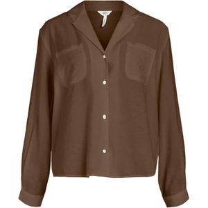 Object - Objseline L/S Shirt Noos - Blouse - Dark Earth