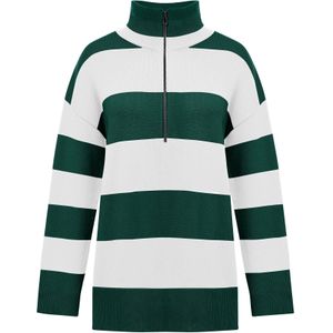 Imily Bela Trui  donkergroen / wit