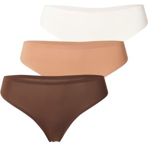 Hunkemöller String  nude / chocoladebruin / wit