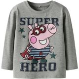 NAME IT - NMMOtto Peppa - Shirt - Navy / Grijs Gemêleerd / Rosa / Donkerrood