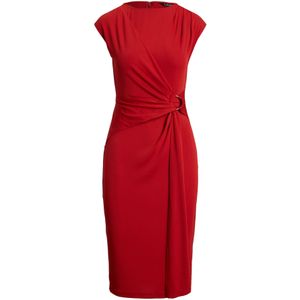 Lauren Ralph Lauren - Jurk - Rood - Jersey - 3/4 Lengte