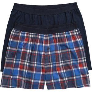 JP1880 Boxershorts  blauw / navy / donkerrood / wit