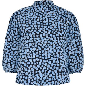 minus Blouse 'Katrina'  lichtblauw / zwart