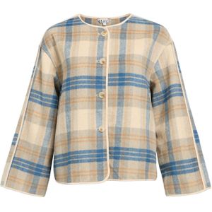 OBJECT Tussenjas 'Aia'  sand / enziaan / oranje