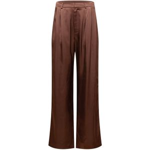 A LOT LESS Broek 'Eve'  chocoladebruin