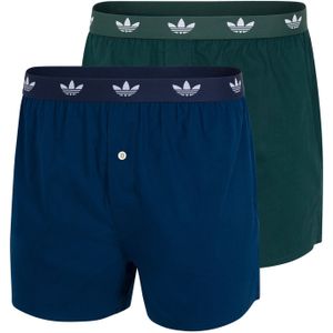 ADIDAS ORIGINALS Boxershorts ' Cozy Cotton Weave '  blauw / donkergroen