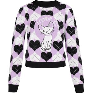 myMo ROCKS Trui 'Young Fashion'  sering / zwart / wit