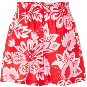 OUI Broek  lichtroze / rood / wit