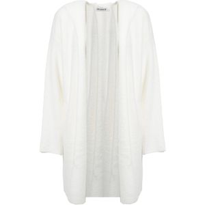 Influencer Gebreide mantel  wit