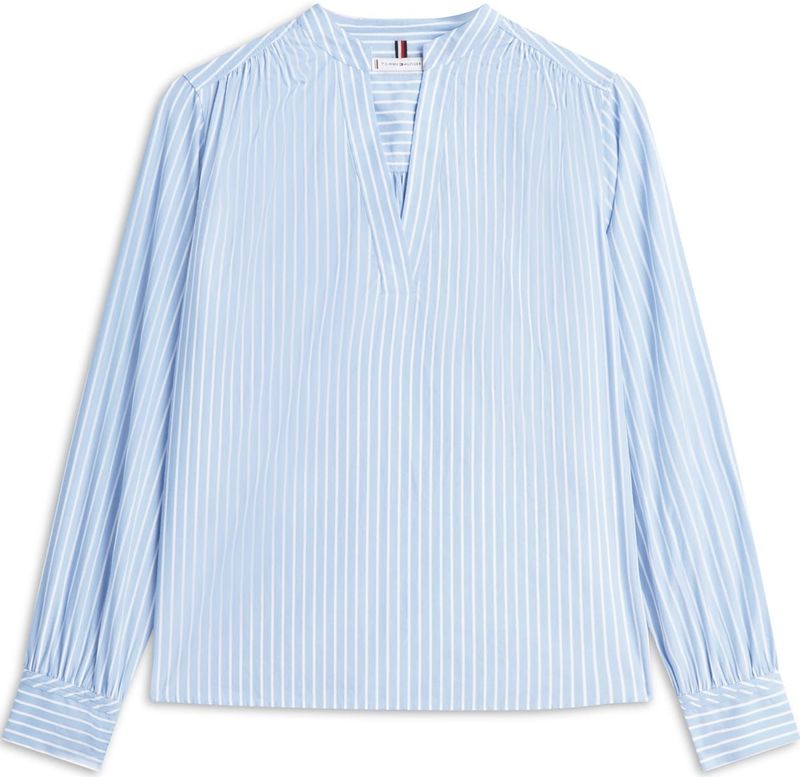 TOMMY HILFIGER Blouse  lichtblauw / wit