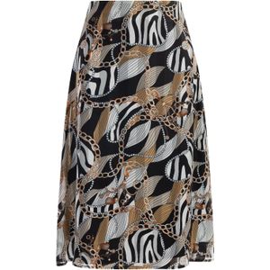 faina Rok 'Caneva'  bruin / grijs / zwart / wit